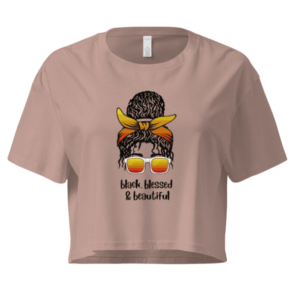 Black, Blessed & Beautiful Cropped T-Shirt Design