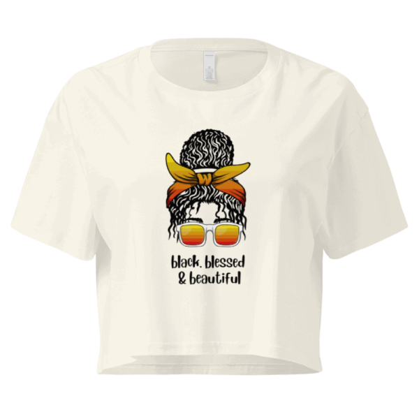 Black, Blessed & Beautiful Cropped T-Shirt Design
