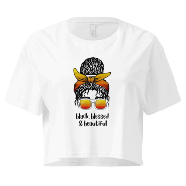 Black, Blessed & Beautiful Cropped T-Shirt Design