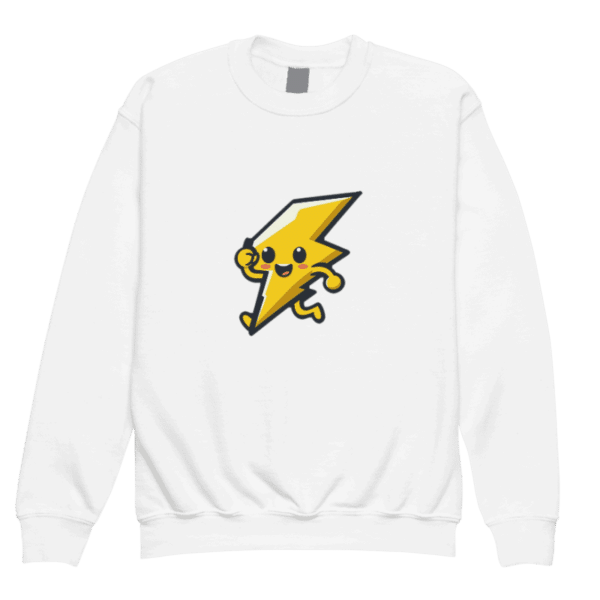 Energetic Lightning Bolt Character Sweatshirt