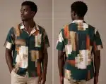 Abstract Brushstroke Canvas Shirt
