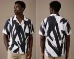 Midnight Monochrome Brush Shirt