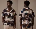 Earth-Tone Mosaic Geometric Shirt