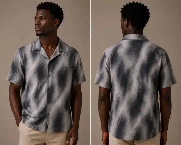 Monochrome Marble Textural Shirt