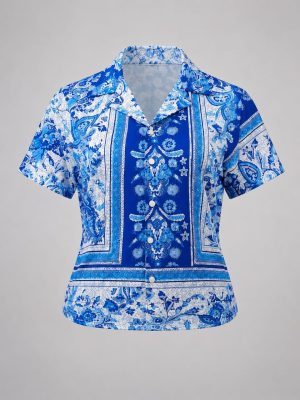 Ocean blue vintage shirt